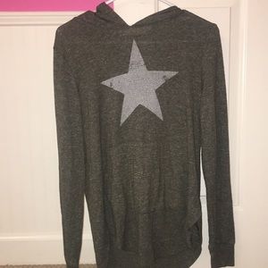 Green star hoodie